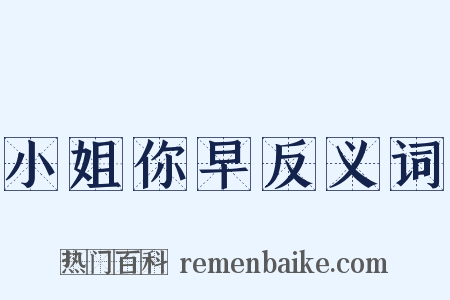 小姐你早反义词是什么意思的图片